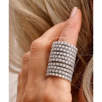 Anel Prata 925 Dedinho High Moissanite