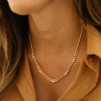 Colar Prata 925 Bolinhas Pontos de Luz Degrade Moissanites