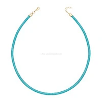 Colar Fio de Seda - Verde Turquesa