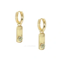 Argolinha 2 em 1 Plaquet Shine Longa- Azul