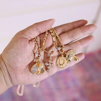 Pingente Prata 925 Cogumelo Corações Ouro