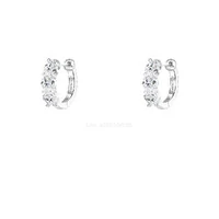 Argolinha Prata 925 Tri Moissanites 4 mm