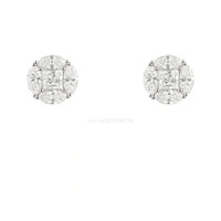 Brinco Prata 925 Ilusion Classic Moissanite 10 mm