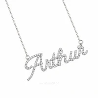 Colar Prata 925 Personalizado Nome Moissanite