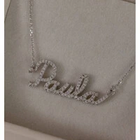 Colar Prata 925 Personalizado Nome Moissanite