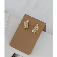 Brinco Waves Gomos Pave Ouro