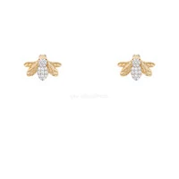 Brinco Prata 925 Bee Organic Ouro