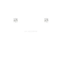Brinco Prata 925 Ponto Moissanite 3mm
