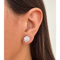 Brinco Prata 925 Solitário 6 Garras Moissanite 11 mm