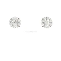 Brinco Prata 925 Ponto Ilusion Moissanite 9,5 mm