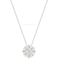 Colar Prata 925 Ilusion Classic Moissanite 10 mm