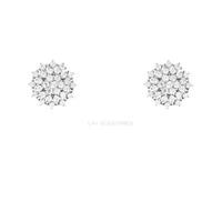 Brinco Prata 925 Solitário Fancy Chuveiro Moissanite