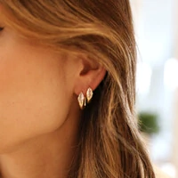 Argola Detalhe Navete Cristal