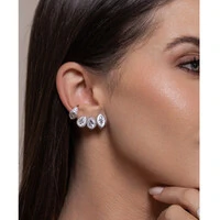 Piercing Fake Hold Cravejado Navete Cristal