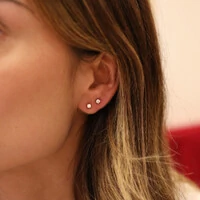 Brinco Prata 925 Ponto Moissanite 3mm