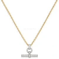 Colar Trend T-Bar Cravejado