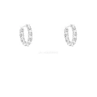 Argolinha Prata 925 Moissanite Cravejada 2.5 mm