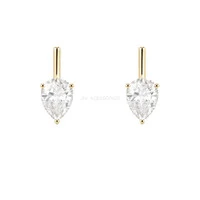 Brinco Prata 925 Lança Gota Moissanite M