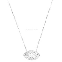 Colar Prata 925 Marquise Moissanite 6x12 mm