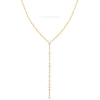 Colar Prata 925 Gravatinha Pontos de Luz Ouro