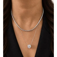 Colar Prata 925 Solitário 6 Garras Moissanite 11 mm