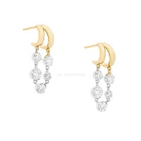 Argolinha Prata 925 Dupla Pontos de Luz Tiff Moissanite