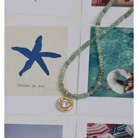 Colar Jade Naturais Verde Pingente Oval Cristal Ouro