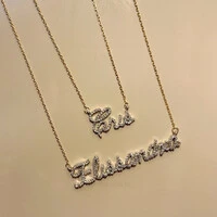 Colar Prata 925 Personalizado Nome Moissanite