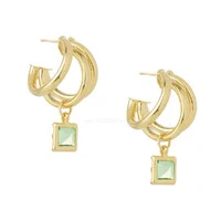 Argola Essence Tripla Nádia Gimenes Verde