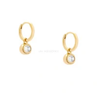 Argolinha Prata 925 Pingente Oval Inglesa Moissanite Ouro