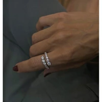 Anel Prata 925 Hug Shine Degrade Moissanite