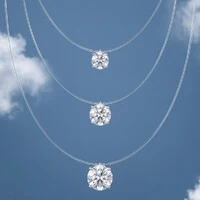Colar Prata 925 Invisible Ponto 8 mm Moissanite
