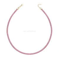 Colar Fio de Seda - Rosa Antigo