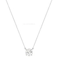 Colar Prata 925 Ponto de Luz Moissanite 8 mm