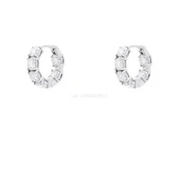 Argolinha Prata 925 Moissanite Cravejada 4,25 mm