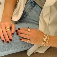 Anel Bold Gomos Pave Luz
