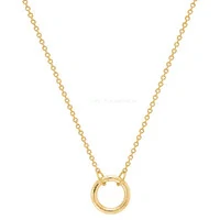 Colar Prata 925 Fecho Redondo Ouro