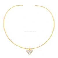 Colar Aro Trend Pingente Coração Ilusion Ouro