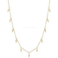 Colar Prata 925 Shine Pins Gotinhas Penduradas Ouro