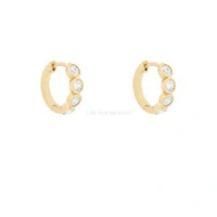 Argolinha Prata 925 Cravação Inglesa 3 mm Ouro