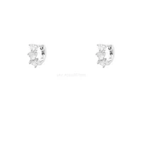 Argolinha Prata 925 Tri Corações Cristal