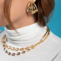 Colar Choker 2 em 1 Íris Nadia Gimenes - Topázio