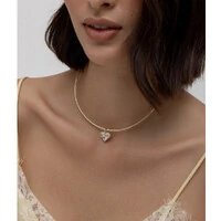 Colar Aro Trend Pingente Coração Ilusion Ouro