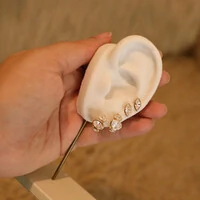 Argola Prata 925 Cravação Inglesa Tri Oval Ouro