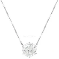 Colar Prata 925 Solitário 6 Garras Moissanite 11 mm