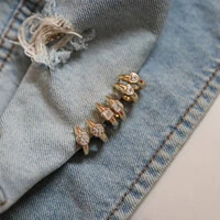 Argola Prata 925 Bold Cravação Inglesa Coração Cristal Ouro