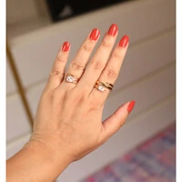 Anel Prata 925 Voltas Gota Central Pear Moissanite Ouro