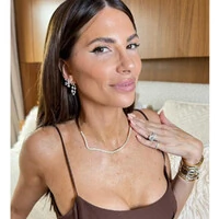 Colar Prata 925 GG Duo Aro e Riviera Ouro 42 cm