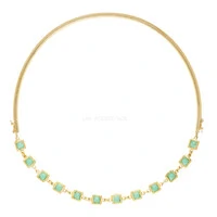 Colar Choker 2 em 1 Íris Nadia Gimenes -Verde