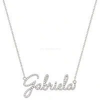 Colar Prata 925 Personalizado Nome Moissanite